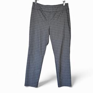 Massimo Fabbro Italy Grey Black Plaid Slim Trouser Dress Pants Womens 8 Preppy